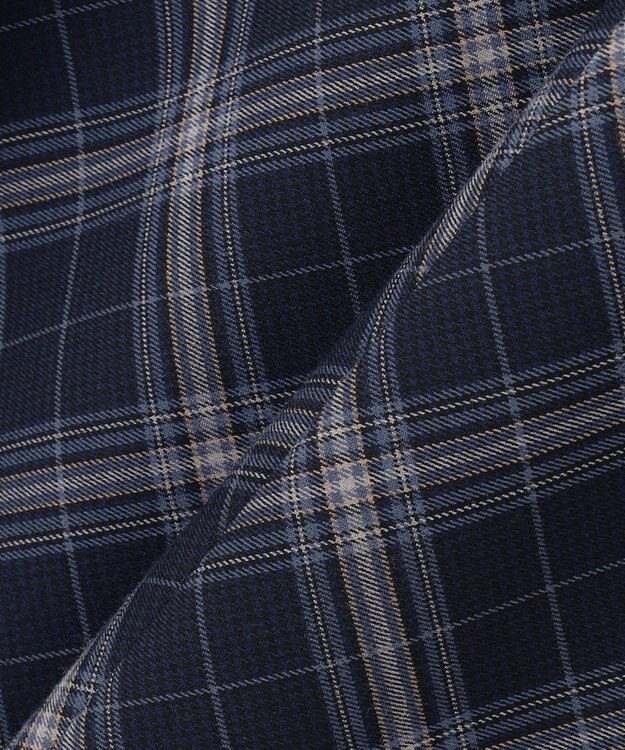 ANY SIS 【洗える】ベルトポイントフレア スカート ネイビー系チェック