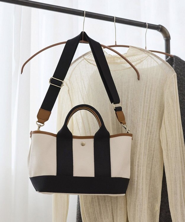 TOPKAPI 【Breath TOPKAPI】SCOTCH GRAIN スコッチグレイン ショルダー付き ミニ トート バッグ クリーム