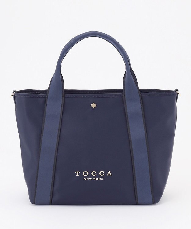 TOCCA BICOLOR RIBBON NYLON M トートバッグ M ネイビー系