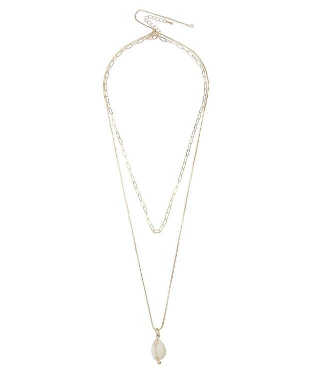Green Parks ｅｖｅｒｙ　ｗａｌｋ．２本ＳＥＴ　シェルモチーフネックレス Gold