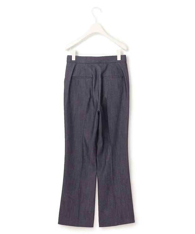 ICB L 【洗える】リアクティブソフトデニム　セミフレアパンツ インディゴ系