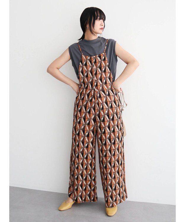 Green Parks ＫＢＦ　アフリカ柄サロペット Camel