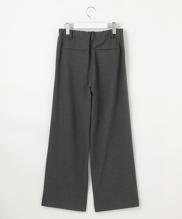 J.PRESS LADIES 【洗える】SOFTサーモ セミワイド パンツ チャコール系