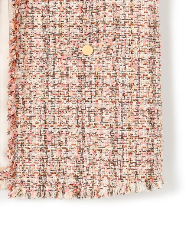 BEIGE， 【Oggi 4月号掲載】TEASEL / オーバーサイズツイードジャケット PINK MIX