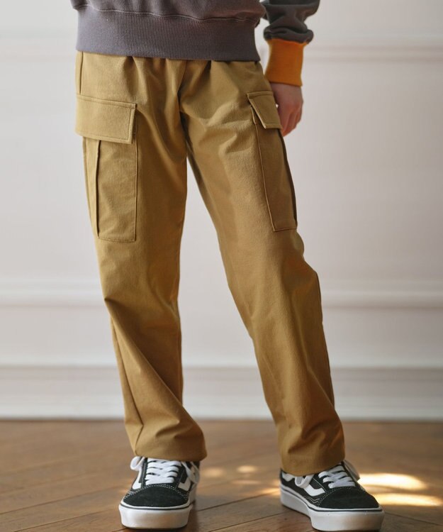 J.PRESS KIDS 【140-170cm】裏付き ストレッチ カーゴパンツ ベージュ系