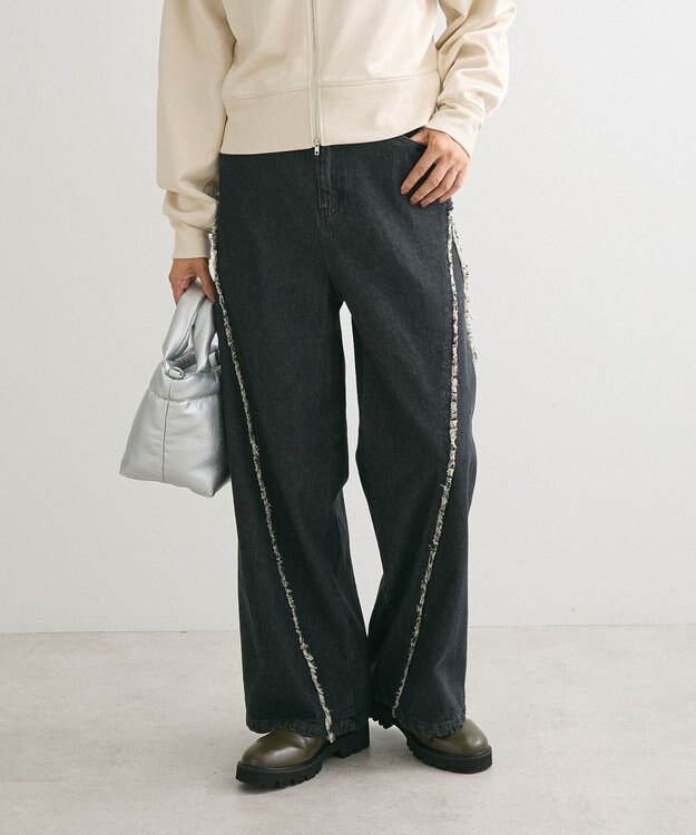 Green Parks ・ＤＯＵＢＬＥ　ＦＬＡＧＳ　サイドキリカエデニム Black