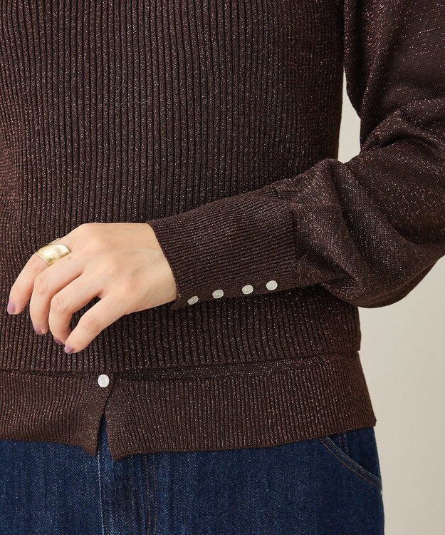 CRAFT STANDARD BOUTIQUE ポロ衿アンサンブルニット Brown