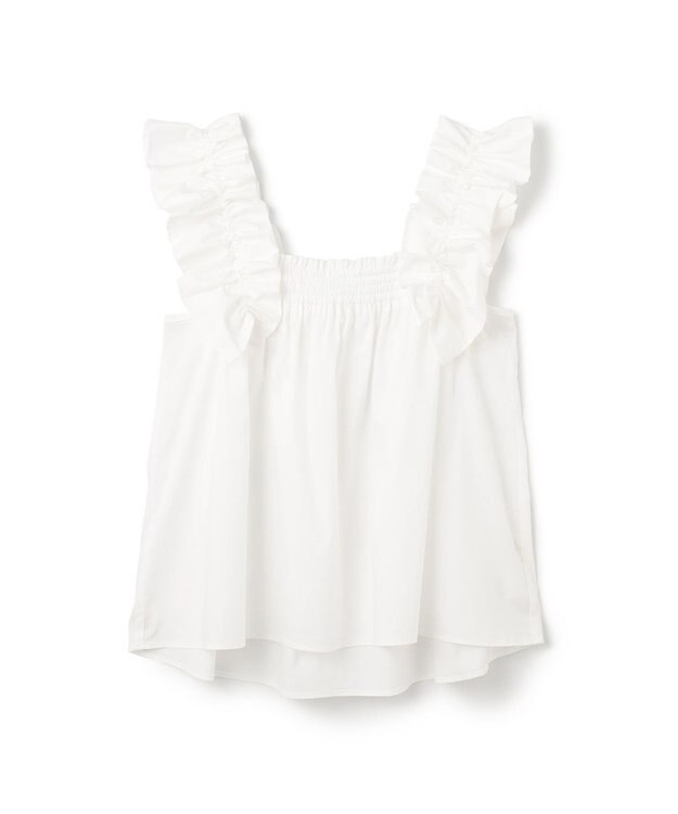 GRACE CONTINENTAL ショルダーフリルトップ ホワイト