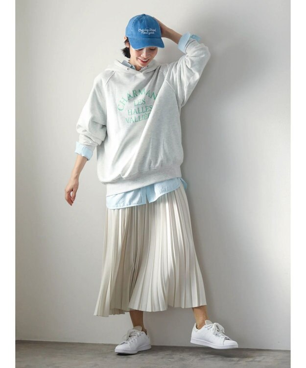 Green Parks プリーツスカート Ivory