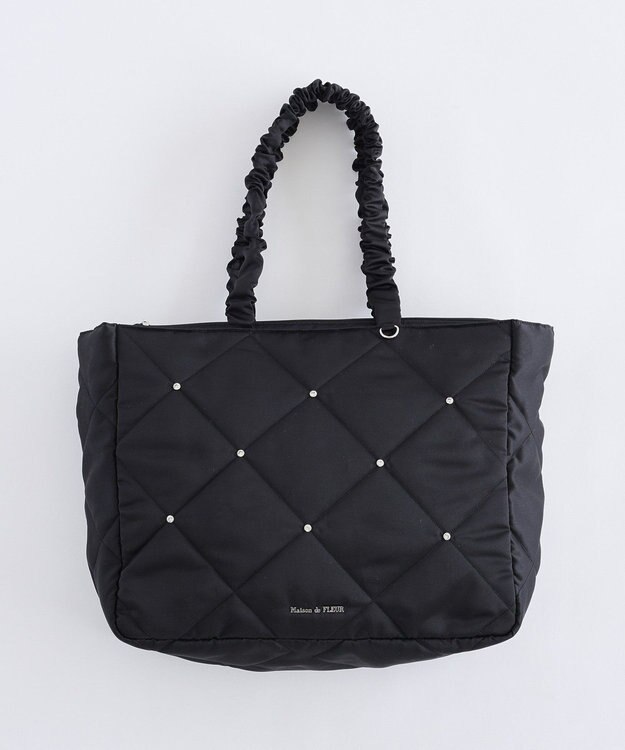 Maison de FLEUR キルティングエアリーキャリーオンバッグ Black