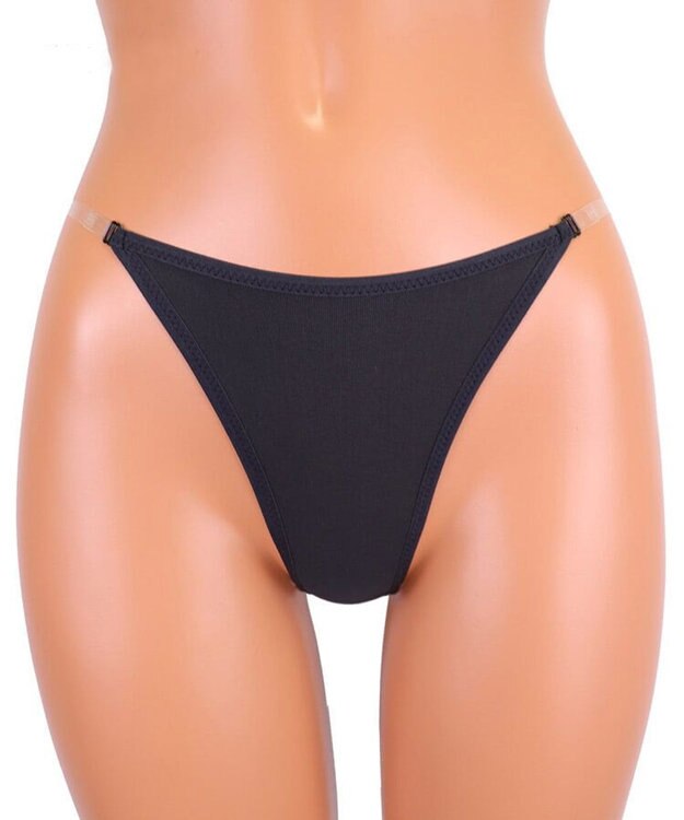 San-ai Resort（三愛水着楽園） ブラジリアン サイドクリア ショーツ S/M/Ｌ ブラック