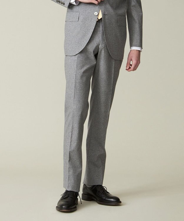 J.PRESS MEN 【J.PRESS MOVING / セットアップ対応】GUABELLO LEGENDサマームリネ スラックス ライトグレー系