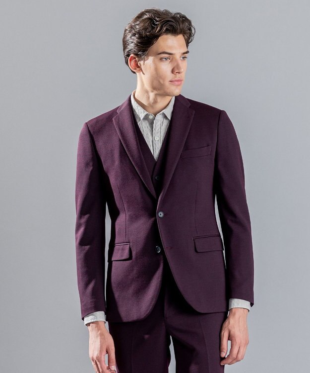 JOSEPH HOMME ウーステッドモックロディ　ジャケット ワイン系