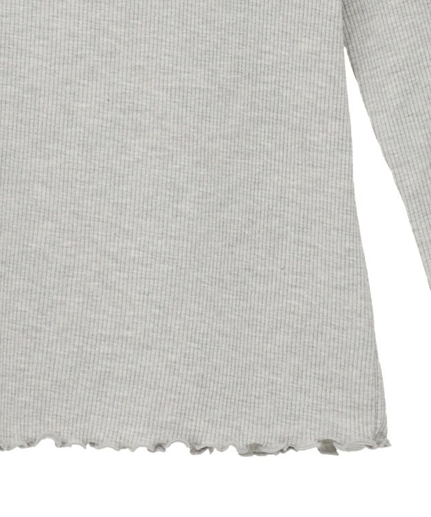 earth music&ecology ラメテレコボートネックプルオーバー Gray