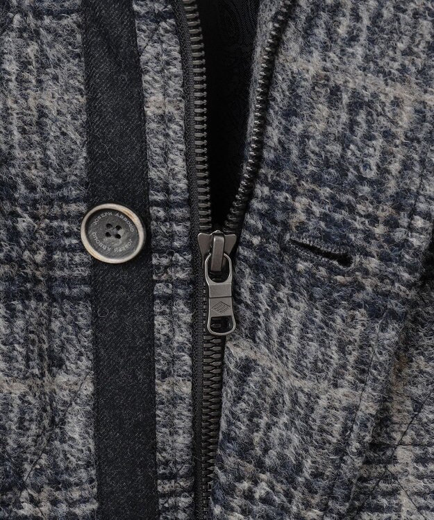 JOSEPH ABBOUD 【ストレッチ/イタリア素材/軽量】 イタリア素材使用・スライバーチェックジャケット ライトグレー系4