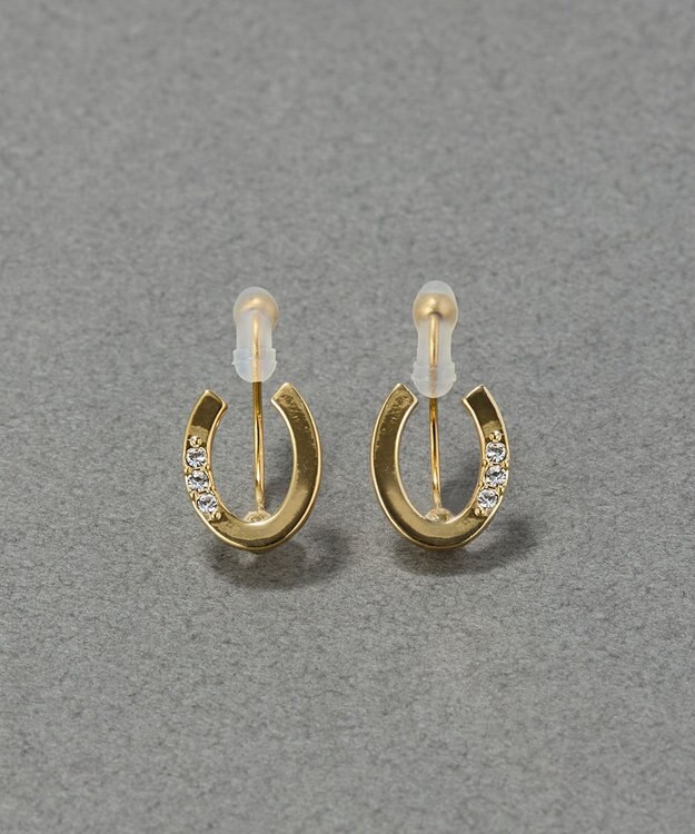 Phoebe 【痛くないシリーズ】ハンサムホースシューライトフィットイヤリング/馬蹄/蹄鉄 ゴールド