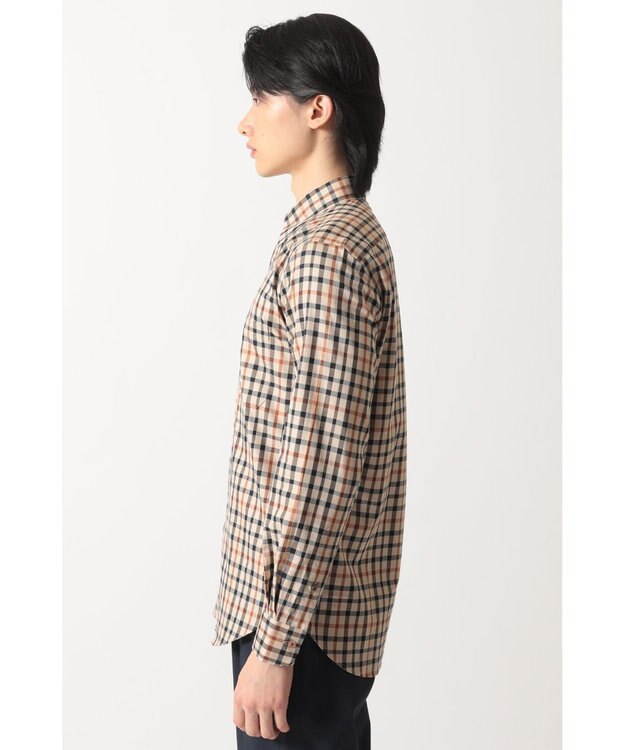 DAKS コットン 隠しボタンダウンシャツ ハウスチェック