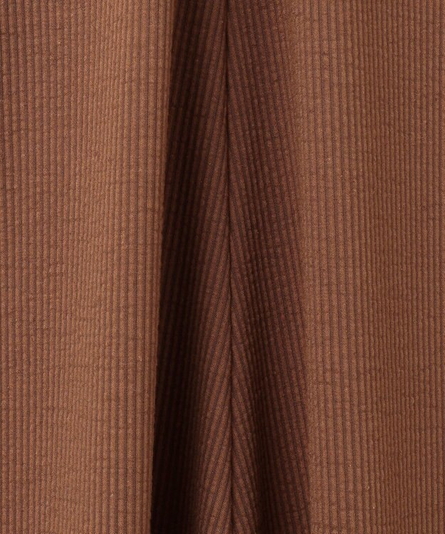 BEIGE， 【洗える】SCALA / コットンリネンボリュームスリーブワンピース Brown