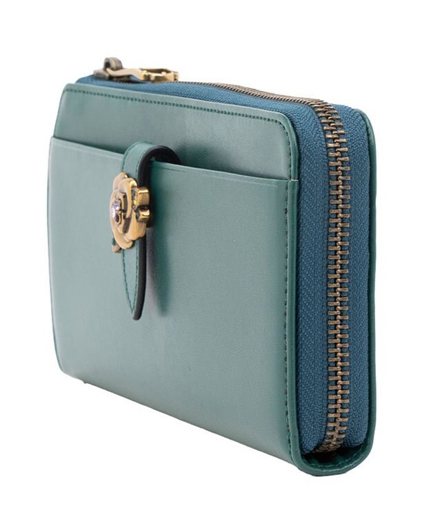 ANNA SUI ブルボン Lファスナー長財布 グリーン