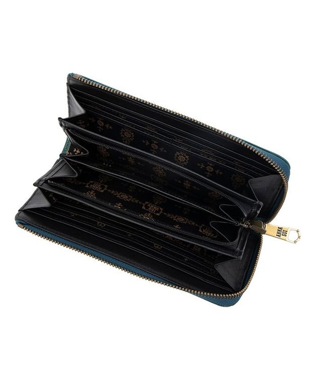 ANNA SUI ブルボン Lファスナー長財布 グリーン
