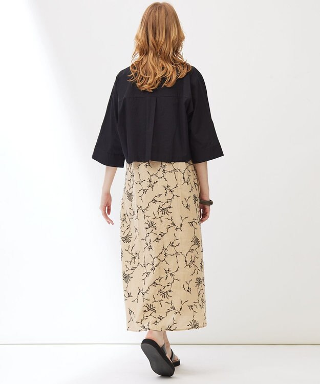 23区 【Indian Factory】フラワーエンブロイダリー ワンピース ベージュ系