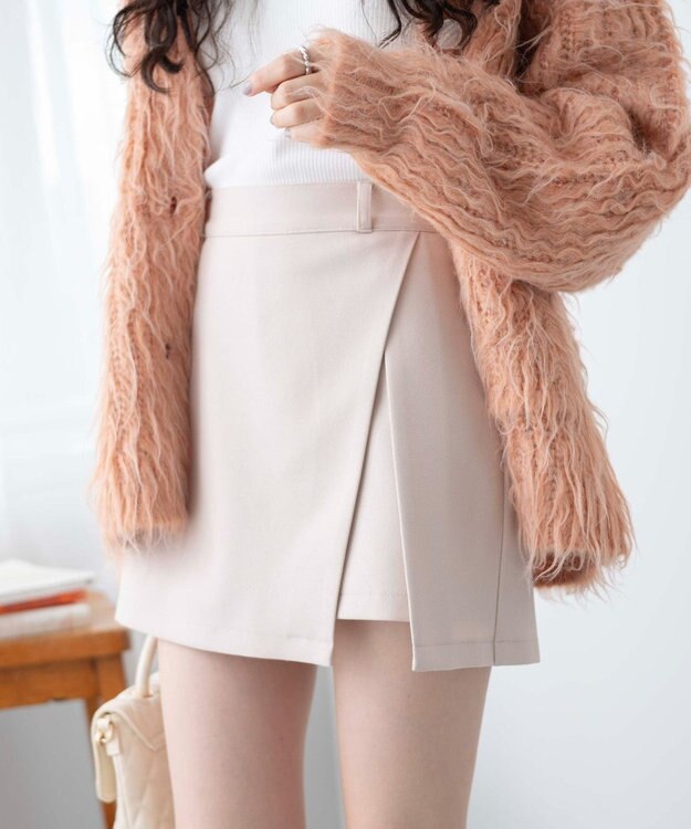 WEGO スリットレイヤードスカパン ホワイトアイボリー