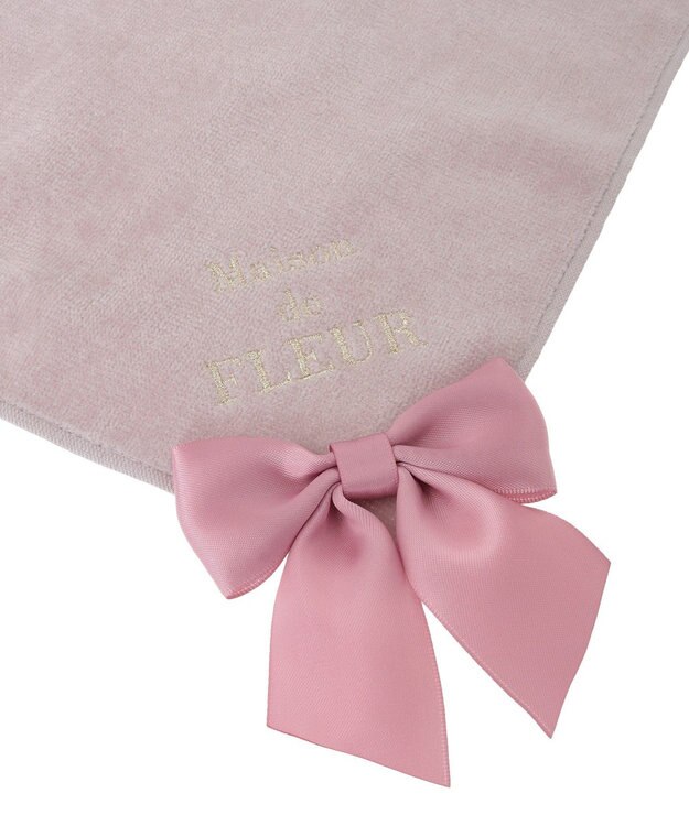 Maison de FLEUR ビッグリボンタオルハンカチ Pink