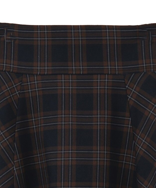 earth music&ecology バックレースアップスカート Check Navy