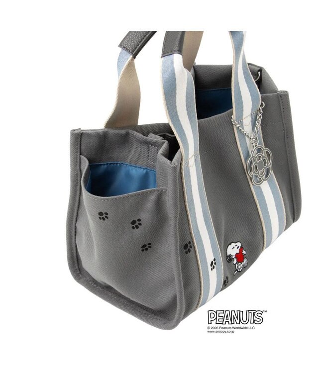 CLATHAS SNOOPYキャンパス ２wayトートバッグ（小） グレー
