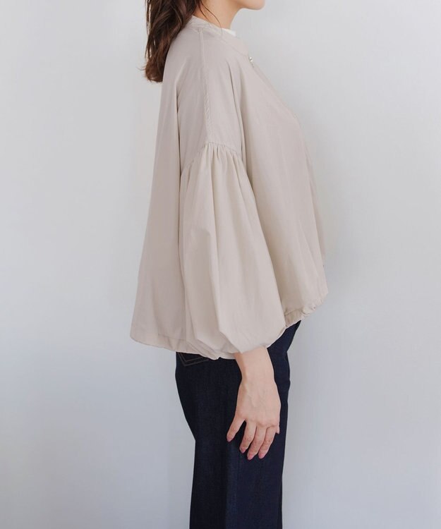 Tiaclasse 【洗える】バルーン袖ストレッチジャケット エクリュ