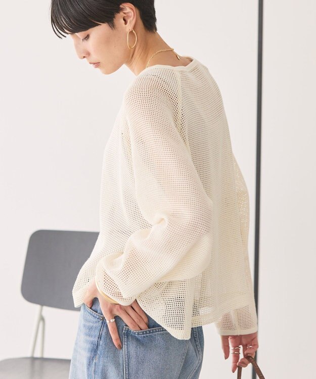 AMERICAN HOLIC メッシュ長袖Ｔシャツ Ivory