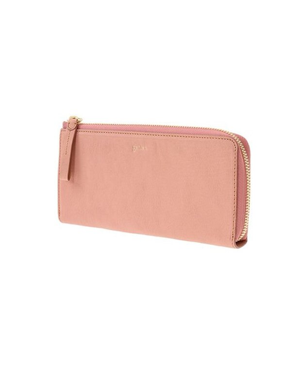 genten フレスコ　Ｌファスナー長財布 ピーチベージュ