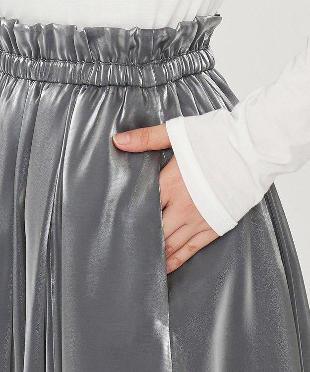 uncrave 【手洗い可】ブライトシャンブレー スカート（uncrave STANDARD） ブルーグレー