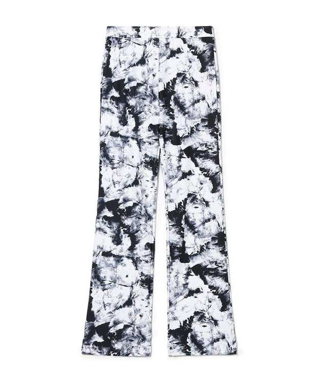 Chacott モノクロプリントブーツカットパンツ ブラックＰＴ