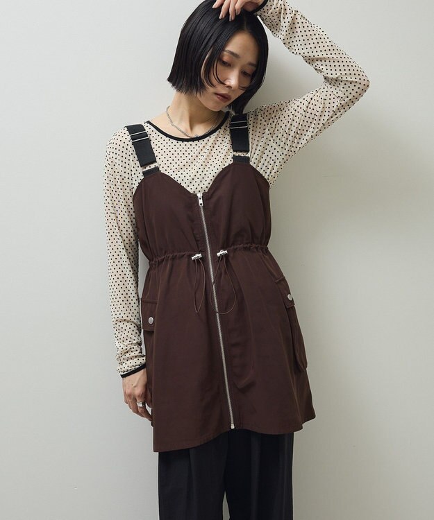 Green Parks ・ＳＵＧＡＲ　ＳＰＯＯＮ　ミリタリーキャミチュニック Brown