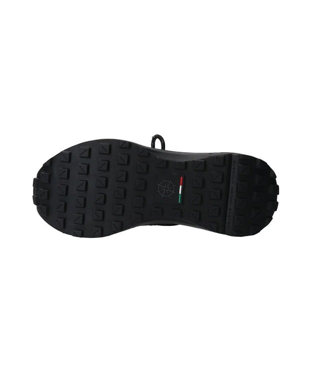 INTER-CHAUSSURES 【BUSSOLA】厚底ニットスニーカー ブラック雑材
