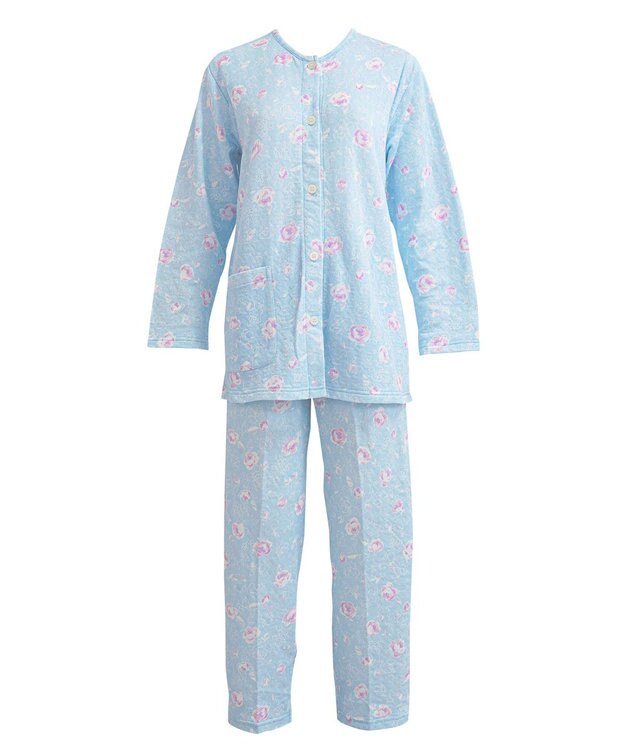 Wing 【数量限定　特別価格】　パジャマ　長袖・長ズボン　あったか　上下セット　ウイング／ワコール　EP6993 サックス