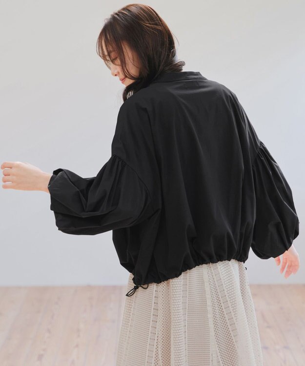 Tiaclasse 【洗える】バルーン袖ストレッチジャケット ブラック