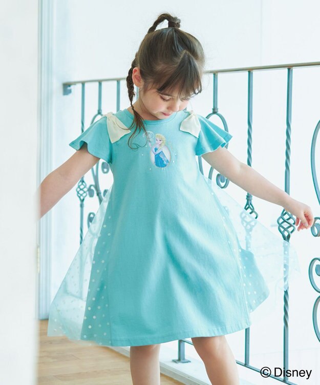 ANY KIDS 【ディズニープリンセス/フローズン】カットソーワンピース エメラルドグリーン（エルサ）
