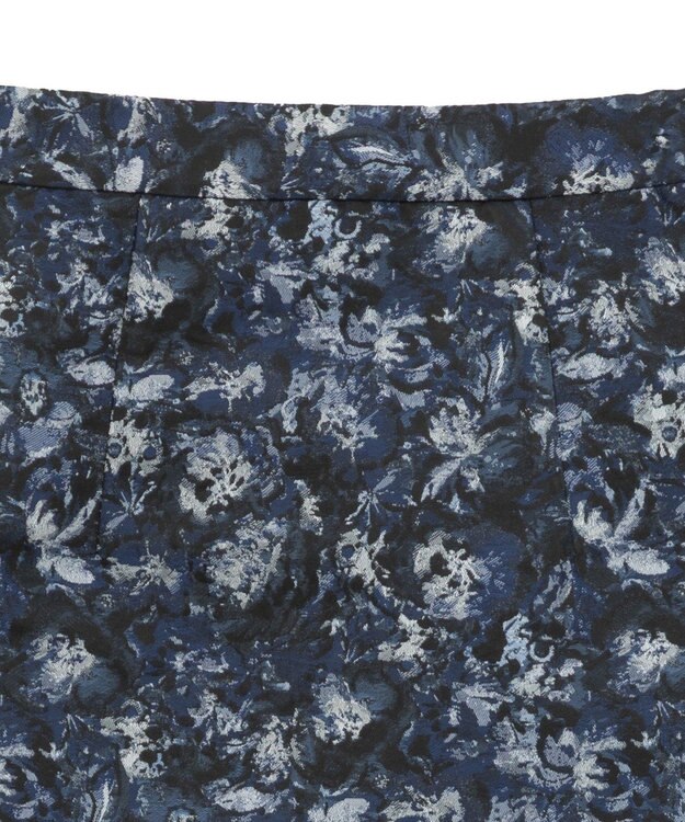 YECCA VECCA ジャガードナロースカート Navy