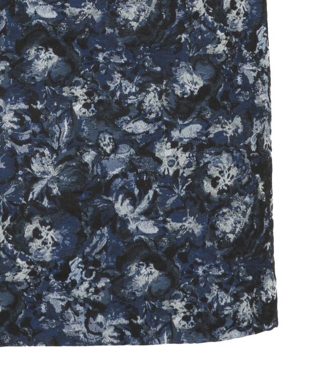 YECCA VECCA ジャガードナロースカート Navy