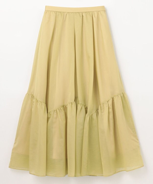 GRACE CONTINENTAL ティアードボリュームスカート イエロー