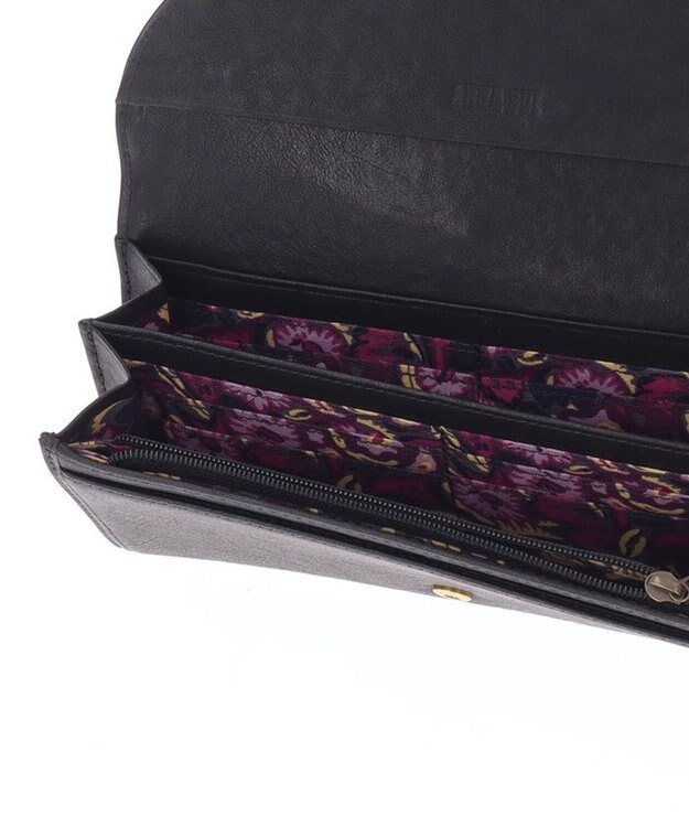 ANNA SUI キーホール 外口金長財布 クロ