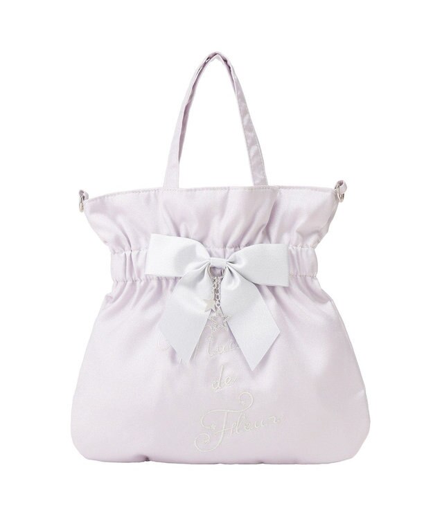 Maison de FLEUR スターリボン２Ｗａｙトートバッグ Silver