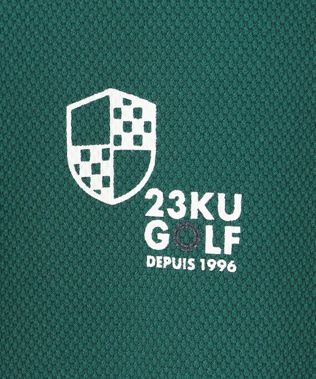 23区GOLF 【MEN【】吸水速乾・UVケア】グラフィカル ポロシャツ グリーン系