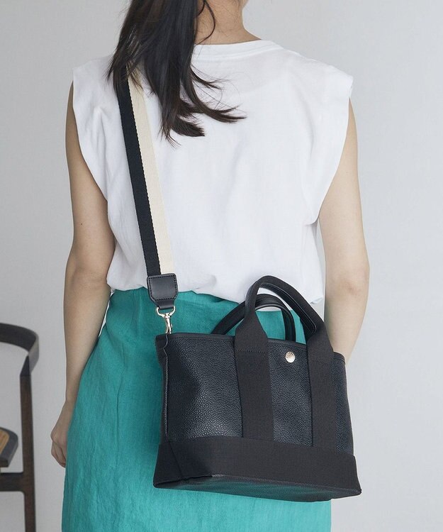 TOPKAPI 【Breath TOPKAPI】38mm バイカラーテープ ショルダー ベルト クリーム