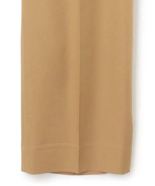 ICB L 【洗える】リヨセルサテンストレッチ ワイドストレートパンツ チノ系