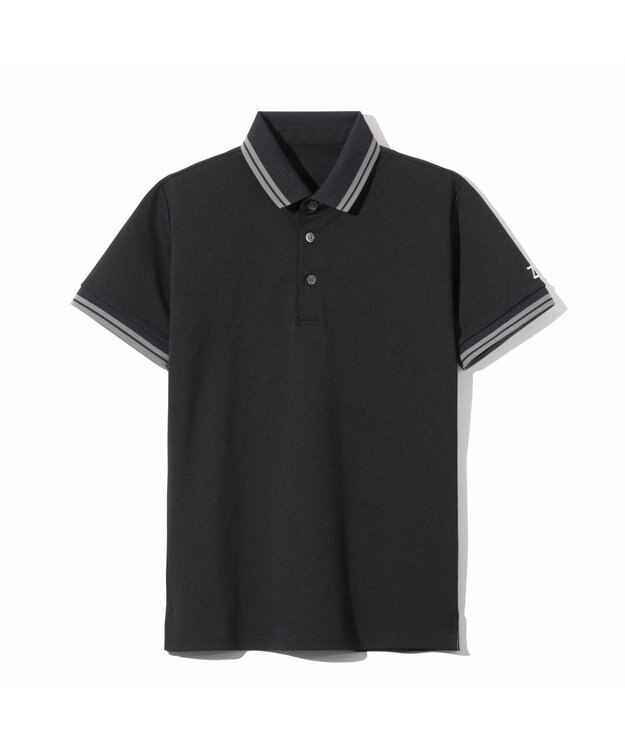 ZERO HALLIBURTON 【吸水速乾・UVケア】 ダブルラインベーシック鹿の子ポロシャツ ZHG-W5S4a 82977 ブラック