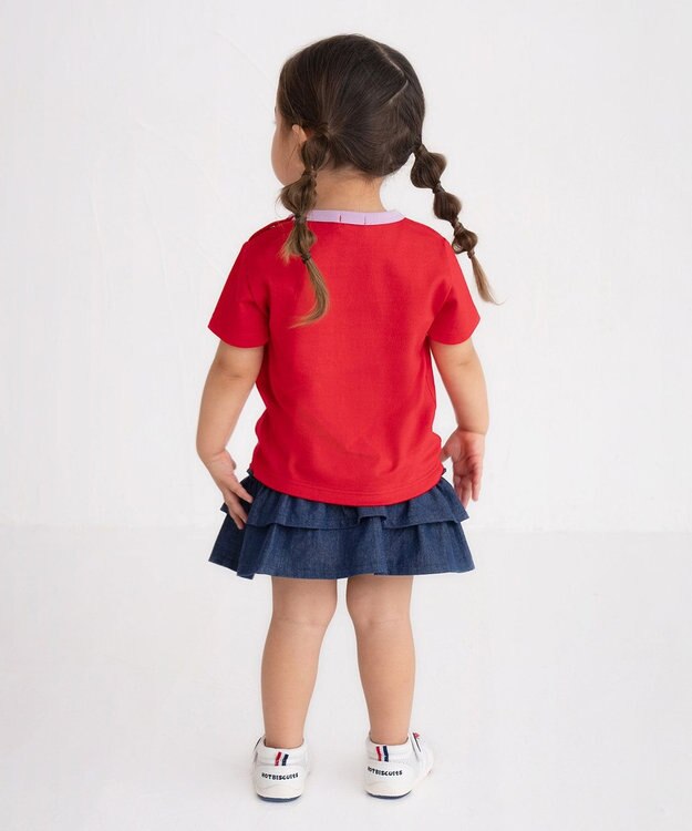 MIKI HOUSE HOT BISCUITS 【80-120cm】 フルーツモチーフ 半袖Tシャツ 赤