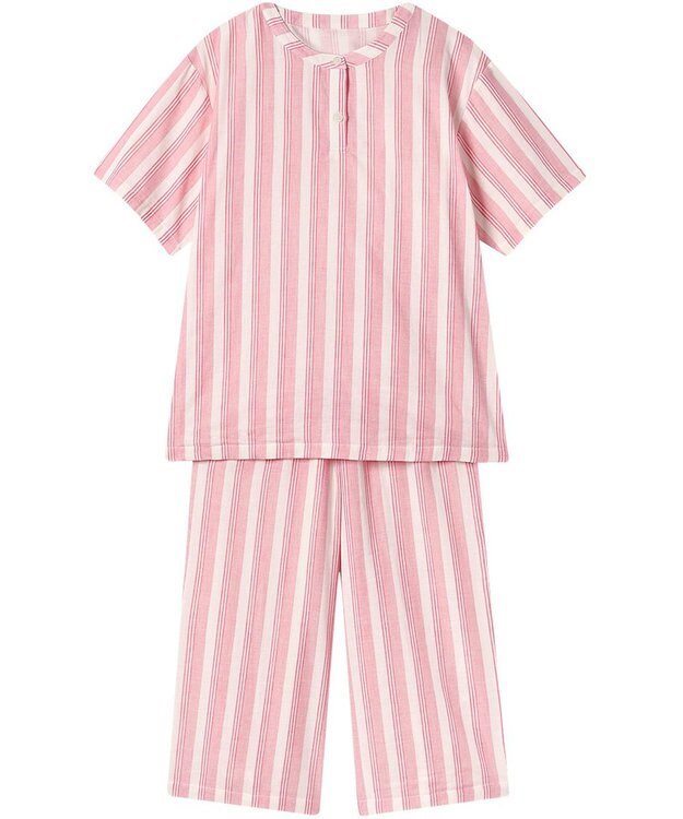 ワコール／睡眠科学 パジャマ 5分袖 半袖 8分丈 綿100%(本体) レディース YDT146 睡眠科学／ワコール ピンク